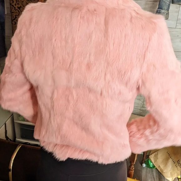100% Genuine Rabbit Fur Coat - Picture 2 of 8